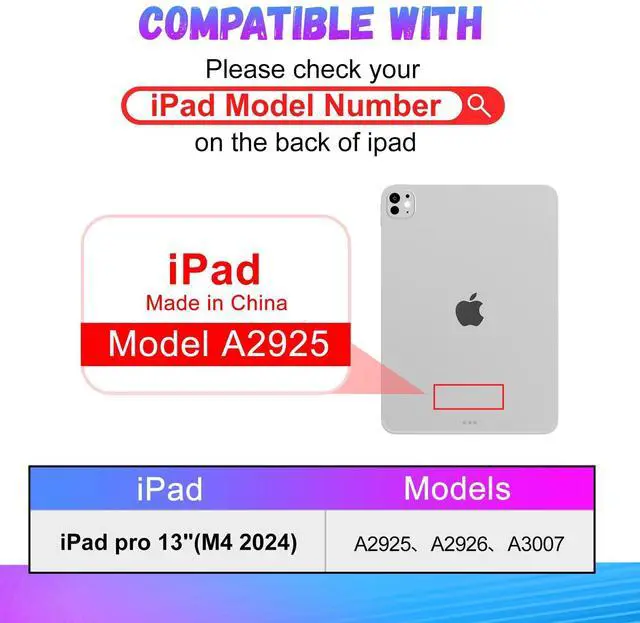 Alt view image 2 of 5 - Uppuppy for iPad Pro 13 Inch Case 2024 - Women Cute Girls Folio Smart Cover with Pencil Holder Funny Skull Skeleton Goth Boys Design for iPad Pro M4 13 Inch Cases A2925 A2926 A3007