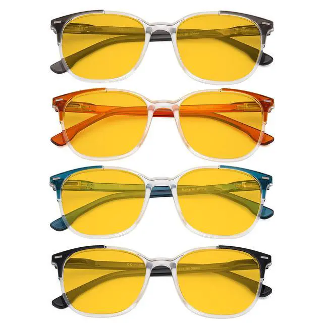 Alt view image 2 of 4 - Eyekepper 4 Pack Computer Reading Glasses for Women Blue Light Blocking Readers Amber Tinted +1.75