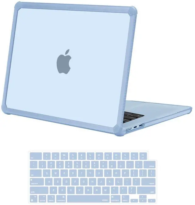 Main image of MOSISO Compatible with MacBook Air 15 inch Case 2025 2024 2023 Release M4 A3241 M3 A3114 M2 A2941, Anti-Cracking&Anti-Fingerprint Heavy Duty Hard Shell with TPU Bumper&Keyboard Cover, Sky Blue