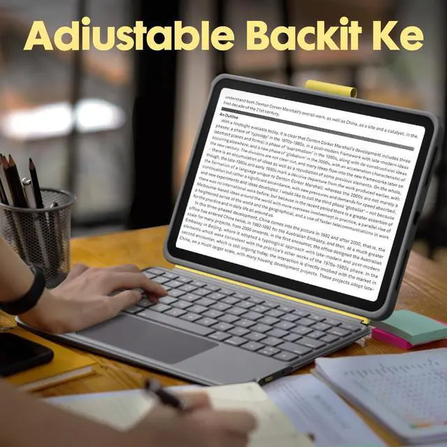 Alt view image 4 of 5 - YTLUSN Keyboard Case for iPad 10th Generation,Bluetooth Wireless Detachable Magnetic Stand Rechargeable Keyboard with Folio Slim Compact Removable Cover with Trackpad, Backlit Keys,Wireless Keyboard