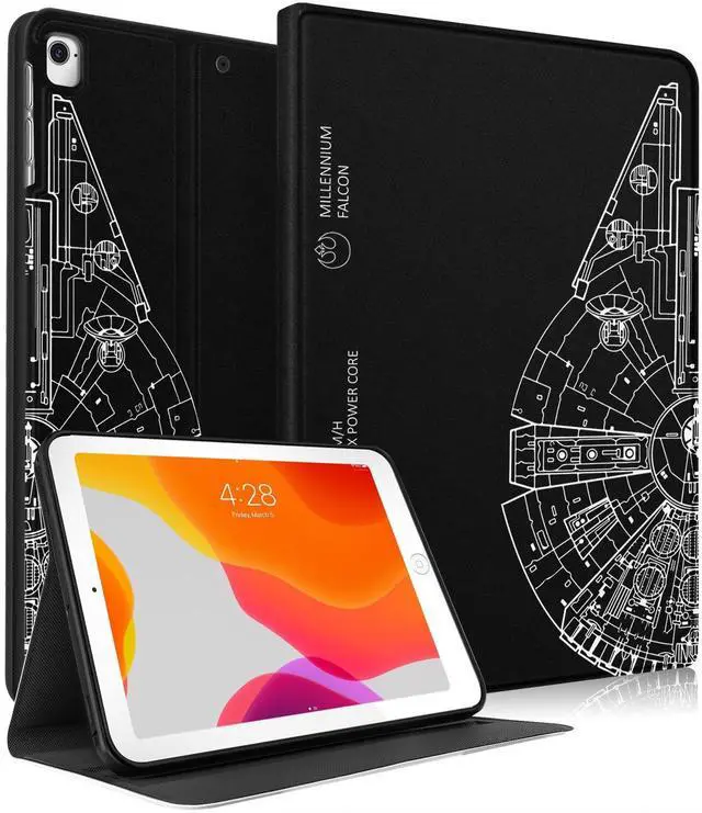 Main image of Uppuppy for iPad 5th/6th Generation Case, for Apple iPad Air 1st/2nd Gen, for iPad Pro 9.7 Inch Case Cute Kids Boys Women Teen Girls Cool Men Folio Unique Black Cover for iPad 5/6, Air 1/2, Pro 9.7