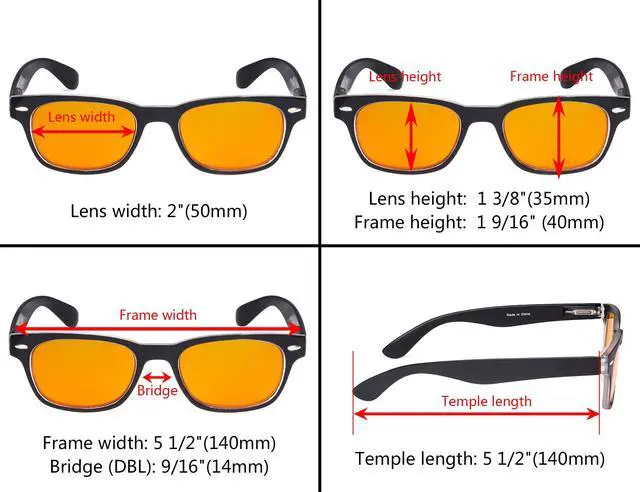 Alt view image 4 of 5 - Eyekepper 5 Pack Reading Glasses Blue Light Blocking Computer Eyeglasses Orange Tinted +3.00