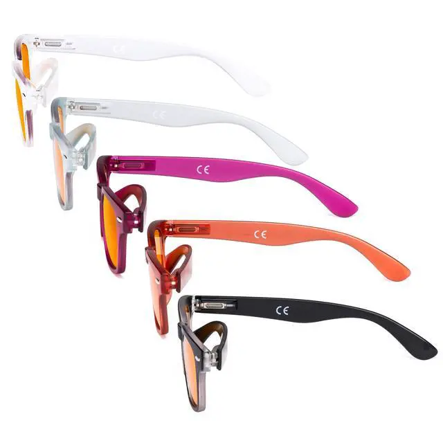 Alt view image 3 of 5 - Eyekepper 5 Pack Reading Glasses Blue Light Blocking Computer Eyeglasses Orange Tinted +3.00