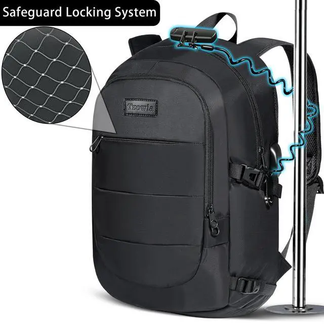 Alt view image 5 of 5 - Tzowla 35 Liter Anti Theft with USB Charging Port Laptop Backpack