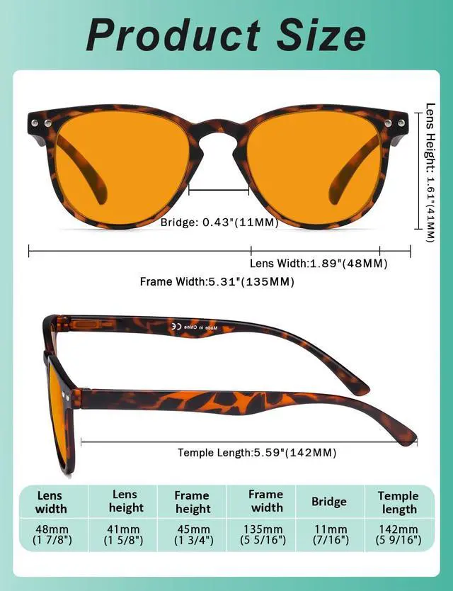 Alt view image 5 of 5 - Eyekepper 5 Pack Orange Tinted Reading Glasses Blue Light Blocking Readers Computer Eyeglasses +1.00