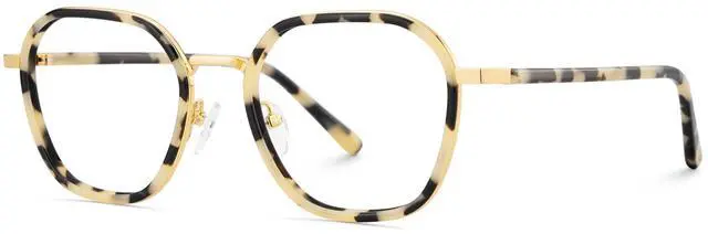 Main image of Zeelool Blue Light Glasses for Women Stylish Tortoise Geometric Eyeglasses Lightweight Computer Eyewear Glasses Anti Eyestrain Mitchell JGX491786-02B