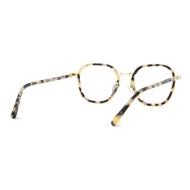 Alt view image 2 of 5 - Zeelool Blue Light Glasses for Women Stylish Tortoise Geometric Eyeglasses Lightweight Computer Eyewear Glasses Anti Eyestrain Mitchell JGX491786-02B