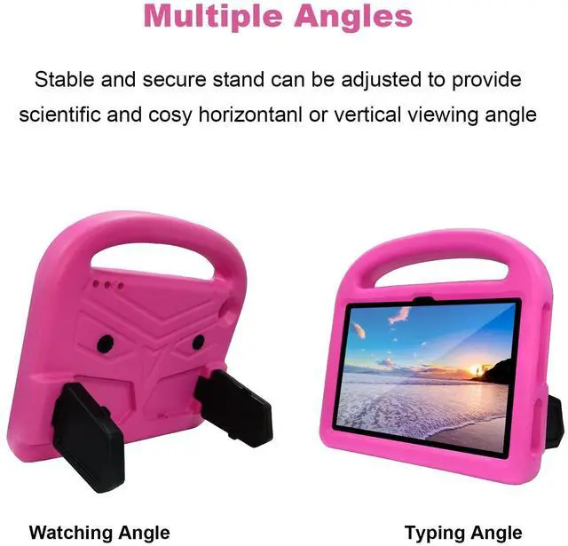 Alt view image 5 of 5 - All-New 2022 Fire 7 Kids Case - Dteck Lightweight Shockproof Handle Stand Case for Kindle Fire 7 Inch Tablet, Pink