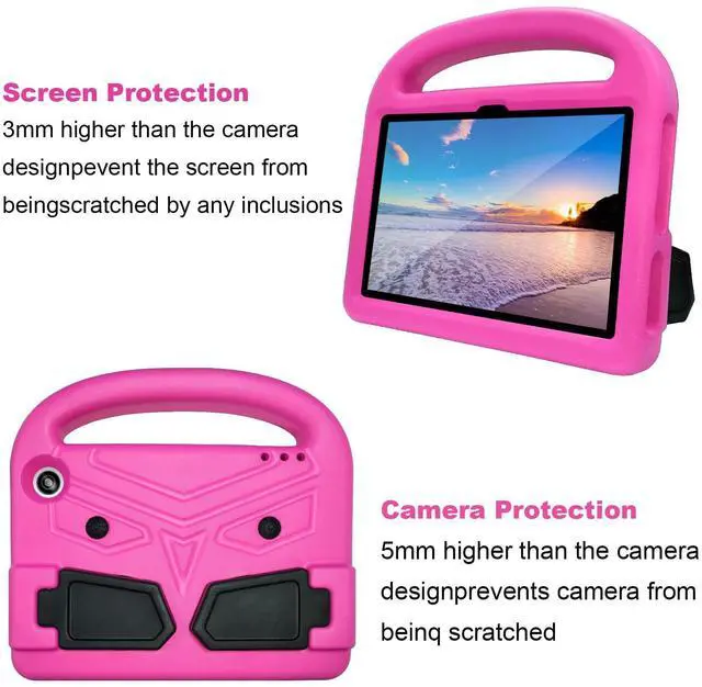 Alt view image 4 of 5 - All-New 2022 Fire 7 Kids Case - Dteck Lightweight Shockproof Handle Stand Case for Kindle Fire 7 Inch Tablet, Pink