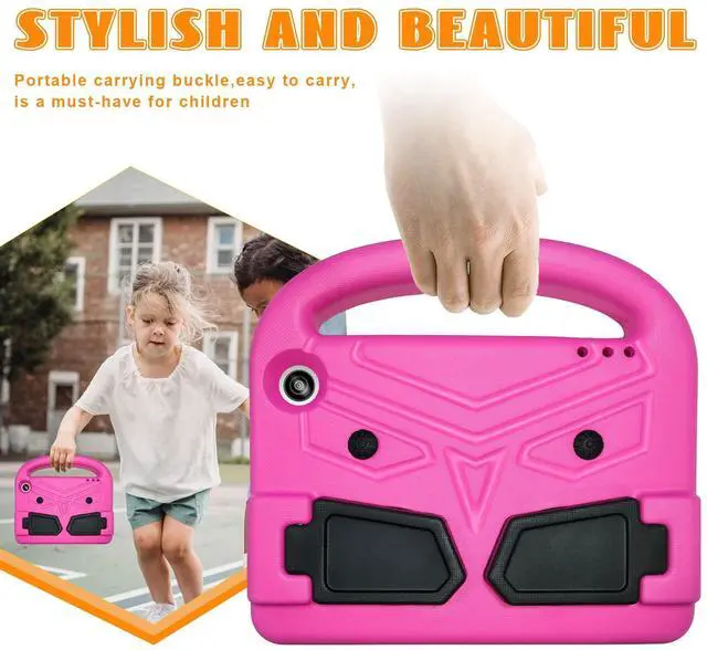 Alt view image 3 of 5 - All-New 2022 Fire 7 Kids Case - Dteck Lightweight Shockproof Handle Stand Case for Kindle Fire 7 Inch Tablet, Pink