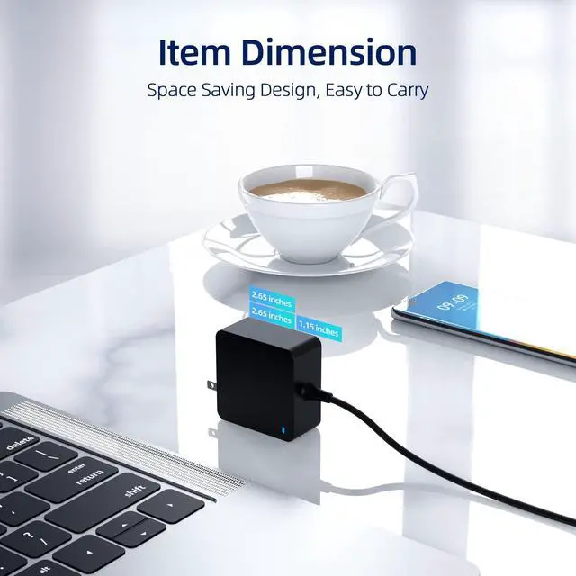 Alt view image 3 of 5 - 65W AC Charger Compatible with Samsung Galaxy Book Pro 360 NP950QDB NP930QDB NP935QDC NP950XDB NP930XDB 15.6 13.3 KA1US KA2US KB1US KE1US KE2US KD1US Laptop Power Supply Adapter Cord