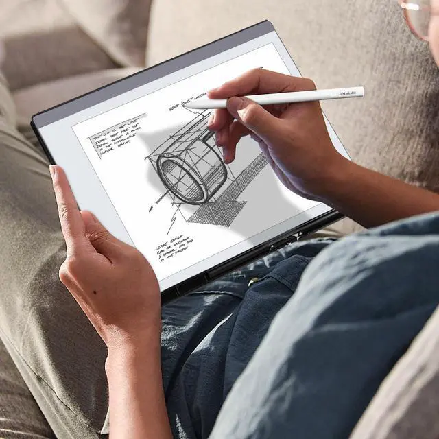 Alt view image 5 of 5 - Fintie Case for Remarkable 2 Tablet - Slim Lightweight and Hard Back Shell Protective Cover with Built-in Pen Holder, only for 10.3" 2020 Released, Composition Book