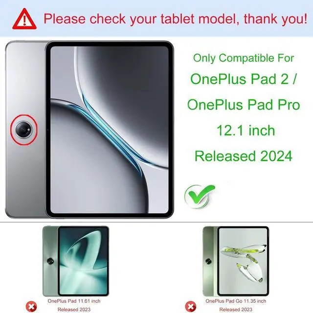 Alt view image 2 of 5 - ALILANG Case for OnePlus Pad 2/OnePlus Pad Pro 12.1 inch 2024 Released with Stylus, Shockproof Folding Stand Cover for OnePlus Pad 2 Case-Maple Leaf