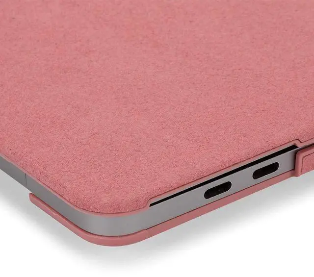 Alt view image 3 of 5 - Incase Textured Hardshell NanoSuede - MacBook Pro 15 inch Case - 2019, 2018, 2017, 2016 - MacBook Case, Laptop Cover, Protective Hard Shell, Scratch Resistant, Lightweight - Dark Pink