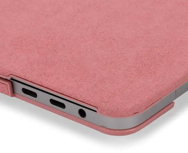 Alt view image 4 of 5 - Incase Textured Hardshell NanoSuede - MacBook Pro 15 inch Case - 2019, 2018, 2017, 2016 - MacBook Case, Laptop Cover, Protective Hard Shell, Scratch Resistant, Lightweight - Dark Pink