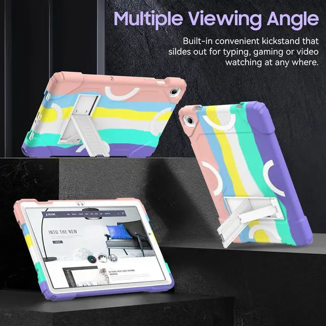 Alt view image 3 of 5 - MARIWIVI Case for Samsung Galaxy Tab A9+ 11 Inch 2023 Model (X210/X216/X218), Heavy Duty Shockproof Rugged Protective Case for Galaxy Tab A9 Plus Tablet (Camouflage+White)