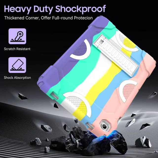 Alt view image 5 of 5 - MARIWIVI Case for Samsung Galaxy Tab A9+ 11 Inch 2023 Model (X210/X216/X218), Heavy Duty Shockproof Rugged Protective Case for Galaxy Tab A9 Plus Tablet (Camouflage+White)