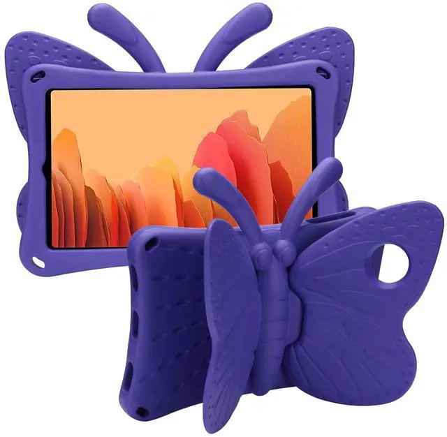 Main image of JGY Fire HD 10 Kids Tablet 10.1 11th Gen Pretty Butterfly Case for Kids Girl EVA Foam Full Cover Sturdy Fire HD 10 Case with Stand Pencil Holder Shockproof Rugged Case for Fire HD 10 Tablet(Purple)