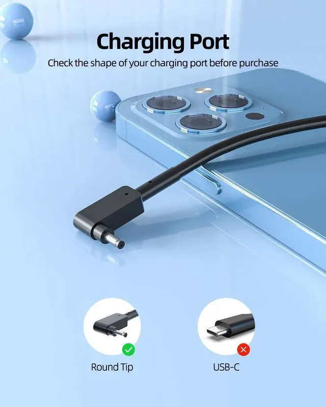 Alt view image 3 of 5 - 45W AC Charger Fit for Acer Chromebook R11 C738T CB5-132T CB5-132T-C8ZW CB5-132T-C1LK C738T-C44Z, Fit for Aspire A315-58 A317-33 A317-53 Spin 1 SP114-31 SP114-31N SP114-31-C3B6 Laptop Power Supply