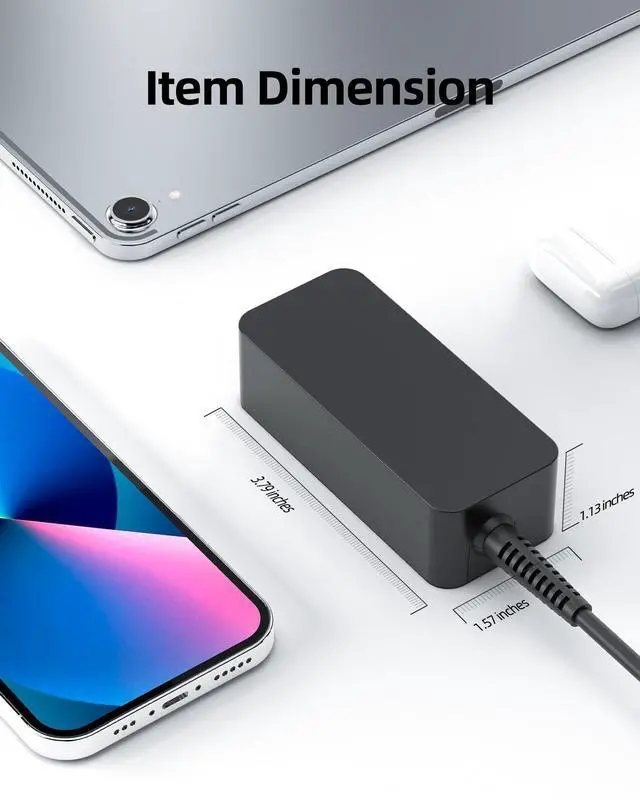 Alt view image 5 of 5 - 45W AC Charger Fit for Acer Chromebook R11 C738T CB5-132T CB5-132T-C8ZW CB5-132T-C1LK C738T-C44Z, Fit for Aspire A315-58 A317-33 A317-53 Spin 1 SP114-31 SP114-31N SP114-31-C3B6 Laptop Power Supply