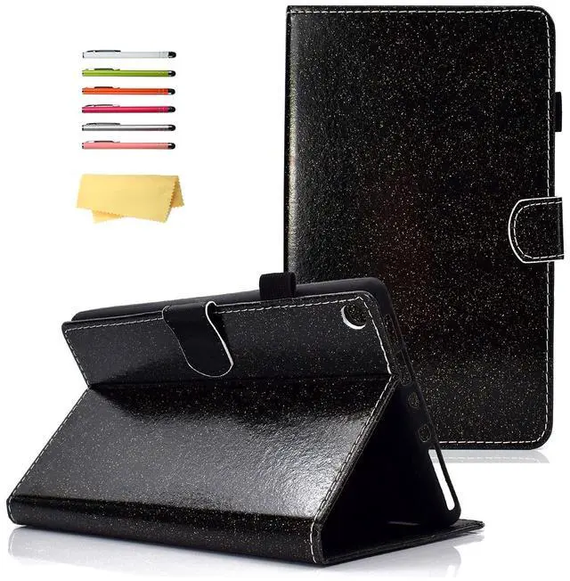 Main image of UUcovers Fire HD 8 Case, Slim Folding Stand Auto Wake/Sleep Wallet Case with Cards/Cash Holder for Amazon Fire HD 8(8th/7th/6th Gen, 2018/2017/2016 Release)-Black