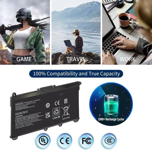 Alt view image 4 of 5 - Ttfacyis HW03XL L97300-005 Laptop Battery Replacement for HP Pavilion 15-EG 15-EH 17-CN 17-CP 17Z-CP HW03041XL-PL HWO3XL