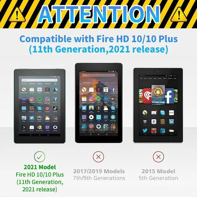 Alt view image 2 of 5 - GFRGTFHYT Case for All-New Kindle Fire HD 10 & 10 Plus Tablet (11th Generation, 2021 Release) 10.1" Slim Lightweight PU Leather Shock-Proof Smart Stand Cover Case with Auto Wake/Sleep,Cute Owl Art