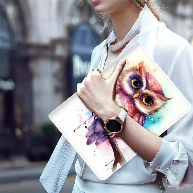 Alt view image 4 of 5 - GFRGTFHYT Case for All-New Kindle Fire HD 10 & 10 Plus Tablet (11th Generation, 2021 Release) 10.1" Slim Lightweight PU Leather Shock-Proof Smart Stand Cover Case with Auto Wake/Sleep,Cute Owl Art