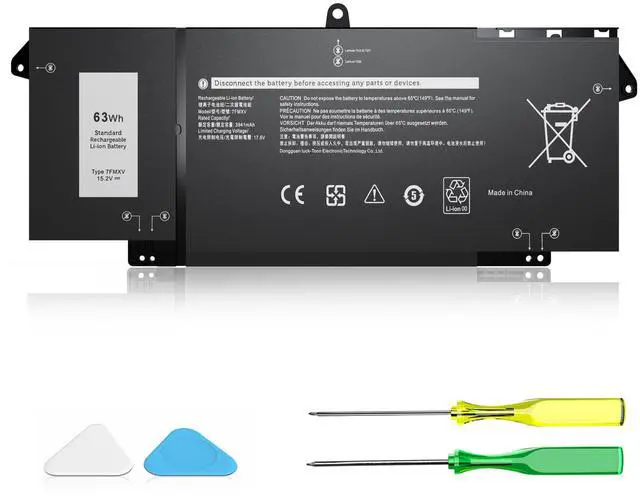Main image of VNYUNQWE 7FMXV Laptop Battery Replacement for Dell Latitude 5320 7320 7420 7520 Series TN2GY 0TN2GY 9JM71 4M1JN 1PP63 727CG MHR4G HDGJ8 CN-0727CG CN-0TN2GY [15.2V/63Wh]
