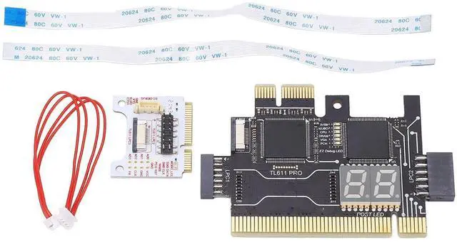 Alt view image 2 of 5 - TL611 Pro Motherboard Diagnostic Card & EC Debug Adapter for Laptop Desktop PCI PCIe Boards Dual Function Testing Tool for Computer Repair