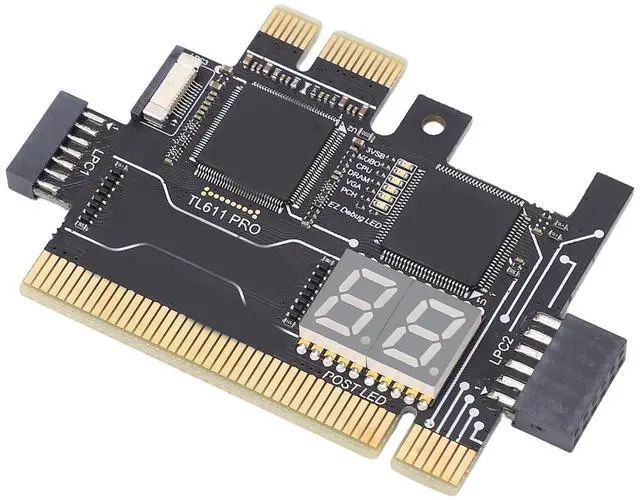Alt view image 5 of 5 - TL611 Pro Motherboard Diagnostic Card & EC Debug Adapter for Laptop Desktop PCI PCIe Boards Dual Function Testing Tool for Computer Repair