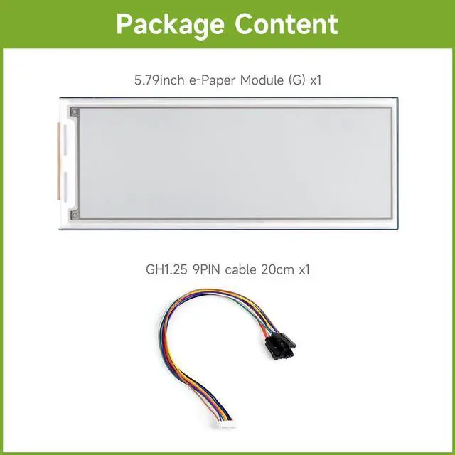 Alt view image 2 of 5 - Waveshare 5.79inch E-Paper Display Module, Compatible with Raspberry Pi 5/4B/3B/Zero/Zero W/Zero 2W/Pico/Pico W/Pico WH, 792x272, E-Ink Display, Red/Yellow/Black/White, SPI Interface