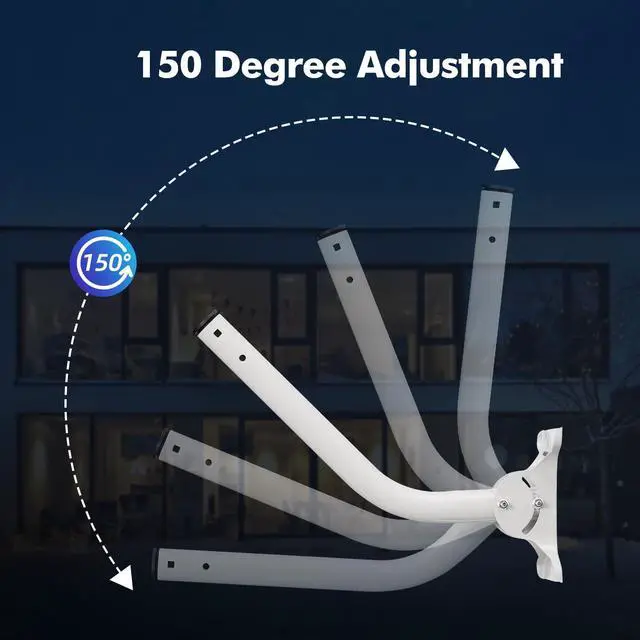 Alt view image 3 of 5 - Universal Antenna Mount 2 Pack, 2KG Heavy Duty Wall-Mounted Bracket Kit for Ubiquiti Equipment, Adjustable Waterproof Bracket for Outdoor WiFi Extender/Weather Station/Access Point