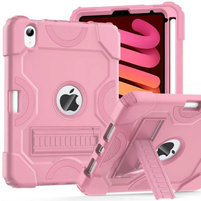 Main image of Cantis Case for iPad Mini 7 A17 Pro 2024/ iPad Mini 6 2021 8.3 Inch, Heavy Duty Shockproof Cover for iPad Mini 7th/ 6th Generation 8.3" with Pencil Holder, Rose Gold