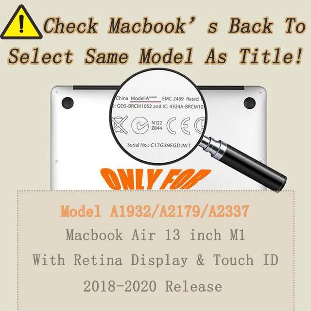Alt view image 2 of 5 - Hard Case Compatible with New MacBook Air 13 Inch Case 2020 2019 2018 Release Model A2337 M1 A2179 A1932 with Retina Display and Touch ID, Matt Plastic Hard Shell Case Cover - Line Art