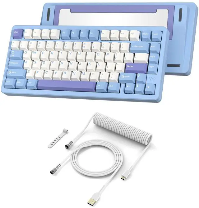 Main image of Womier SK75 75% Keyboard with Full Aluminum Wireless Mechanical Gaming Key Board Coiled Keyboard Cable
