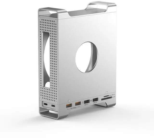 Main image of USB-C Docking Station Chassis for Mac mini M4 with M.2 NVMe SSD Enclosure, USB3.2 10Gbps High-Speed Transfer, USB 2.0 Connection for Mouse and Keyboard, Supports SD/Micro SD 3.0, Up to 8TB