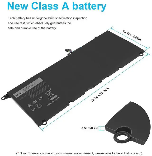 Alt view image 3 of 5 - Futurebatt JD25G Battery Replacement for Dell XPS 13 9350 JHXPY JHXPY53 5K9CP 05K9CP 090V7W XPS13D-9343-1708 13D-9343-3708 13-9350-D1508G 13-9350-350 13-9350-D1608 13-9350