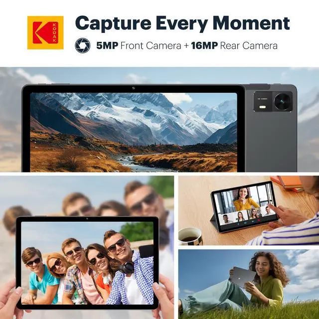 Alt view image 5 of 5 - KODAK Tablet K11 11" FHD, 128GB Android Tablet, Octa-Core, 1920 * 1200 FHD Display, 8000mAh Battery, Dual WiFi, Dual Cameras 5+16MP, Type-C, Android 15