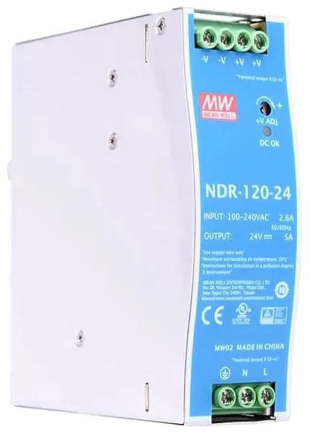 Alt view image 2 of 4 - 120W 24VDC 5A 115/230VAC DIN Rail Power Supply Switching Converter LED Driver for LED Strip Light CCTV Camera Security System, Computer Project,3D Printer