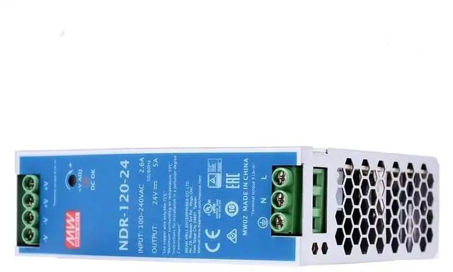 Alt view image 4 of 4 - 120W 24VDC 5A 115/230VAC DIN Rail Power Supply Switching Converter LED Driver for LED Strip Light CCTV Camera Security System, Computer Project,3D Printer