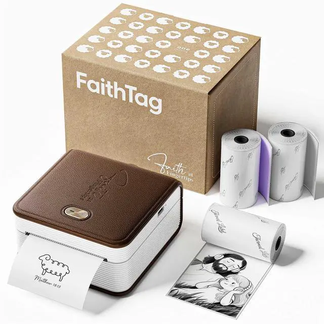 Main image of FaithTag Bible Verse Sticker Tabs Study Supplies Kit - F21, Religious Gifts for Christian Women, Men, Teen, Kids, Study Journal, Crafts, Coloring, Bookmarks, Church,Note, Party Favors - Brown