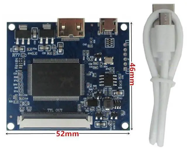 Alt view image 4 of 5 - 7 Inch 1024x600 Portable DIY LCD Display Screen with Mini-HDMI Driver Board  Secondary Monitor for PC, Raspberry/Orange Pi, Gaming Consoles, Microscopes & More