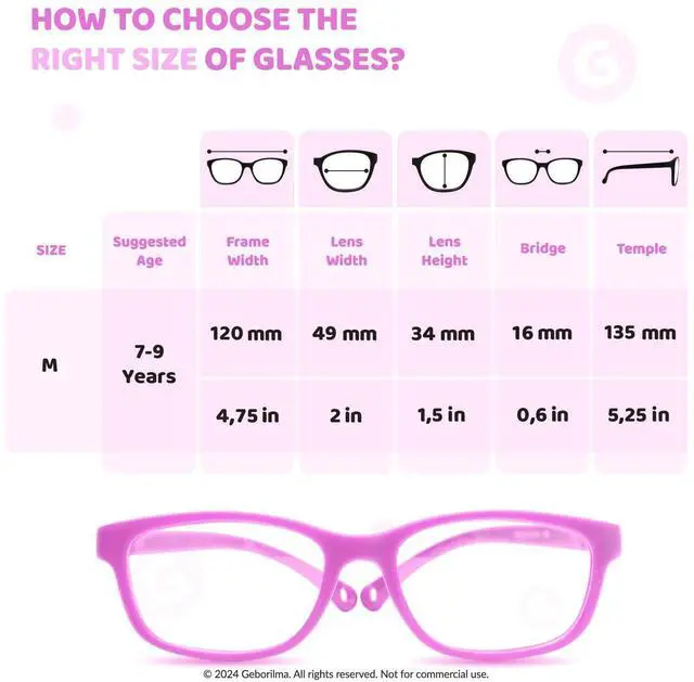 Alt view image 2 of 5 - Geborilma Kids Flexible Glasses Size M Unbreakable Eyeglasses for Kids Prescription Sports Glasses 7-9 y