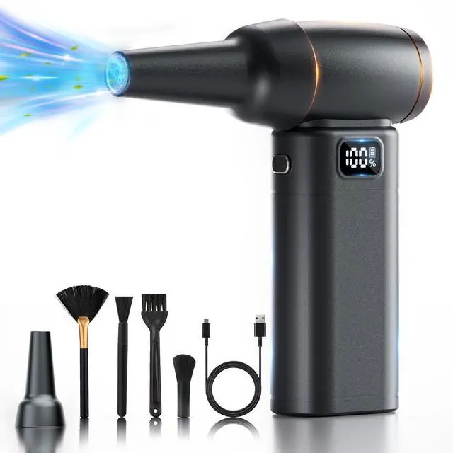 Main image of Compressed Air Duster6 Gear Adjustable 300000RPM Cordless Electric Air Duster with LED Light and Screen,10000mAh Rechargeable Cordless Air Blower with Brushless MotorReplaces Compressed Air Cans