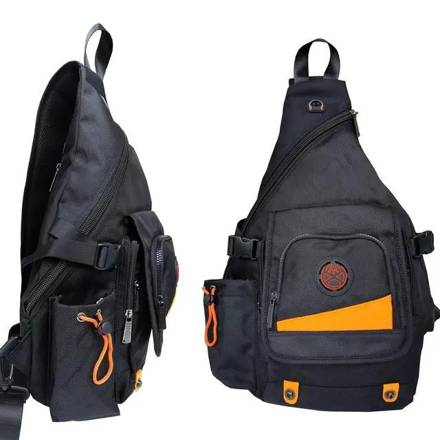 Alt view image 4 of 5 - Innturt Large Sling Bag Backpack Pack 13" 14" Laptop Bag Satchel Festival Travel Black
