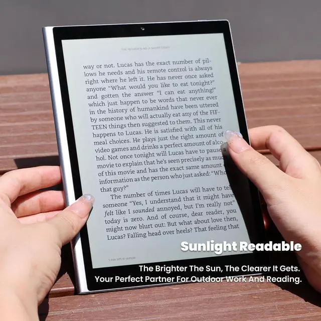 Alt view image 3 of 5 - Harbor Innovations Tablet Paper7-7.8" RLCD Tablet Android 14, Eye-Friendly No Blue Light Screen for Dry Eye Syndrome, Outdoor-Friendly Sunlight Readable (Inches, 7.8, White, 8, GB)