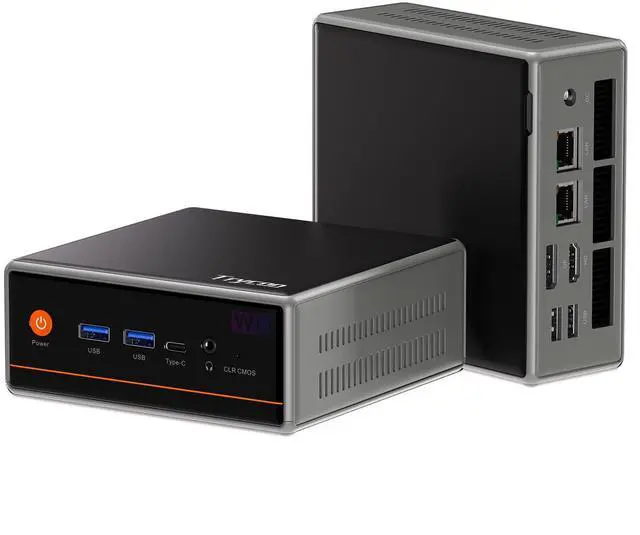 Main image of Trycoo Mini PC, Ryzen 5 5600H (6C/12T, up to 4.2Ghz),8GB DDR4/256GB NVMe SSD,Type-C/DP/HD,4K/60Hz Triple-Display,Mini Desktop Computer,Dual LAN/WiFi6/BT5.2/USB3.2 Mini Computers