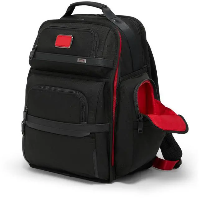 Alt view image 3 of 5 - Tumi Men's Brief Pack, Black/Red, One Size