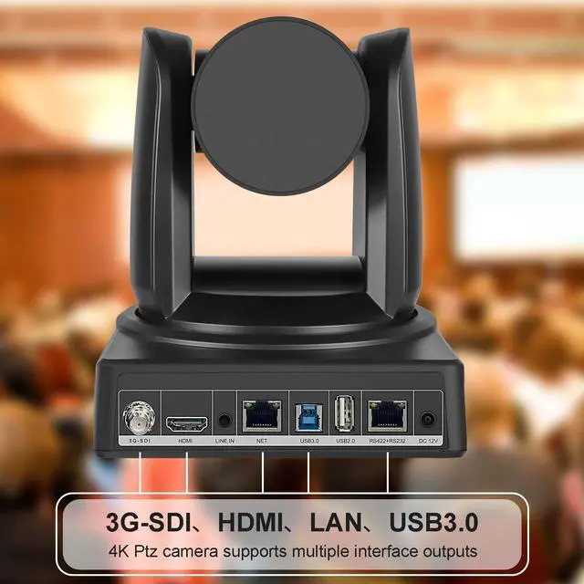 Alt view image 2 of 5 - ADKIDO PTZ Camera 10X Optical Zoom Video with SDI Cameras, HDMI Camera Support PTZ Control and IP Live Streaming Output for Conferencing, Church
